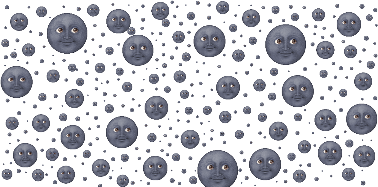Smiling Moon Faces Pattern PNG image