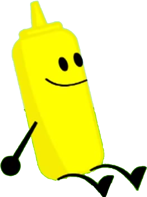 Smiling Mustard Bottle Cartoon PNG image