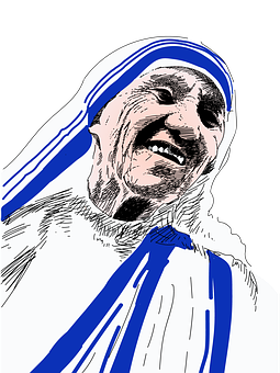 Smiling Nun Illustration PNG image