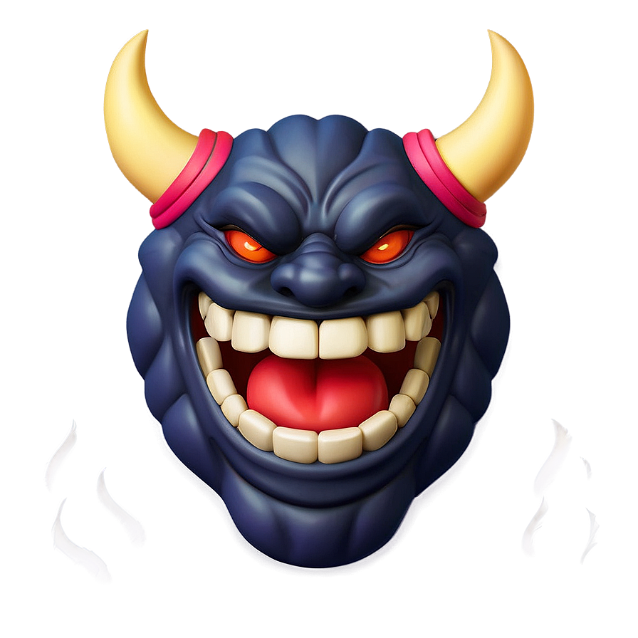 Smiling Oni Emoji Png Scj43 PNG image