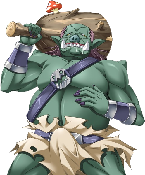 Smiling Orc Warrior PNG image