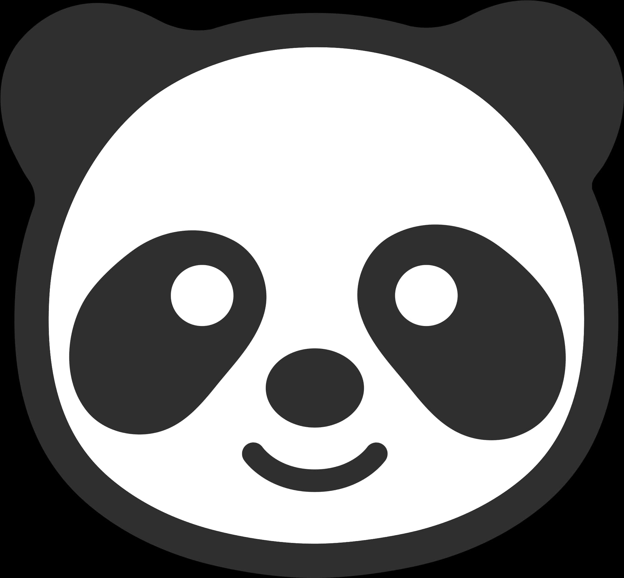 Smiling Panda Icon PNG image