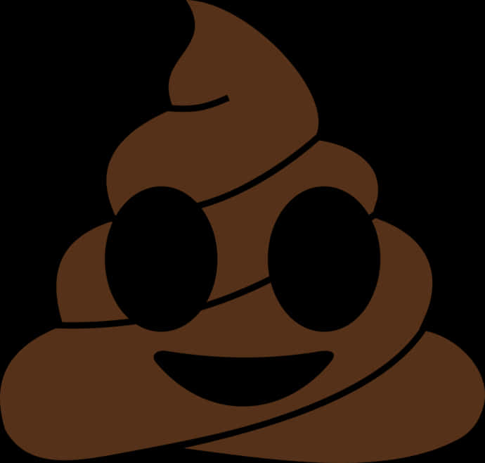 Smiling Poop Emoji Graphic PNG image