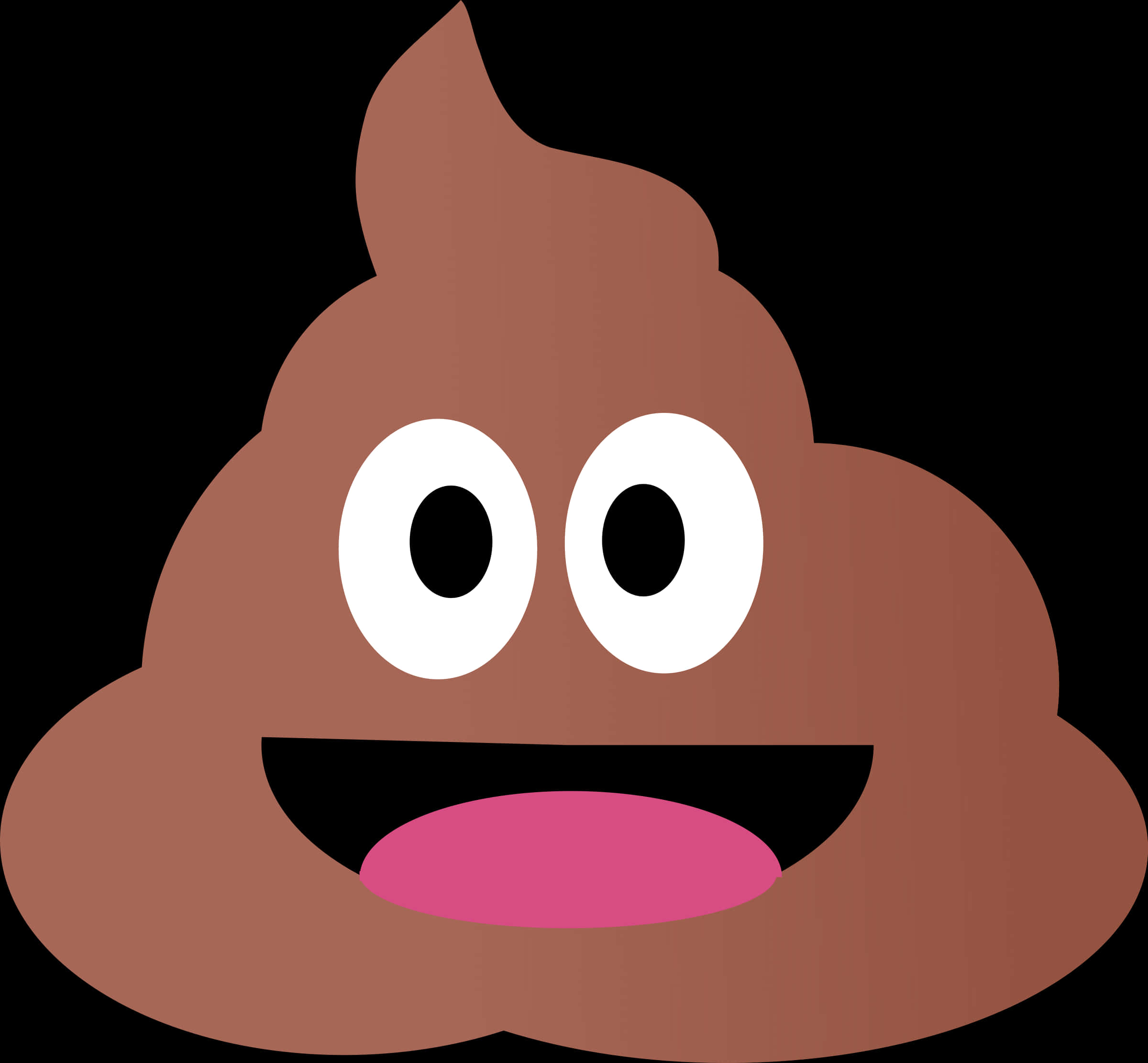Smiling Poop Emoji Graphic PNG image