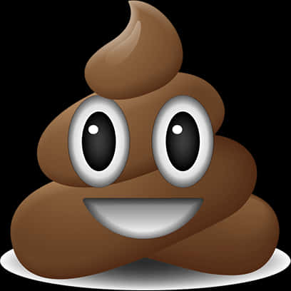 Smiling Poop Emoji Illustration PNG image