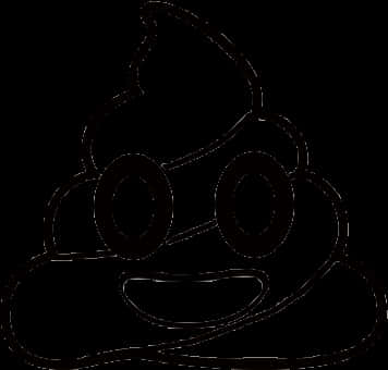 Smiling Poop Emoji Outline PNG image