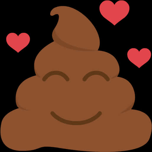 Smiling Poop Emojiwith Hearts PNG image