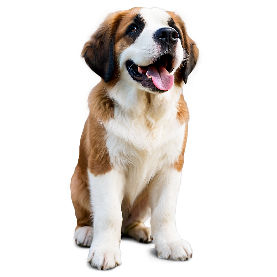 Smiling Saint Bernard Dog Png Aat PNG image