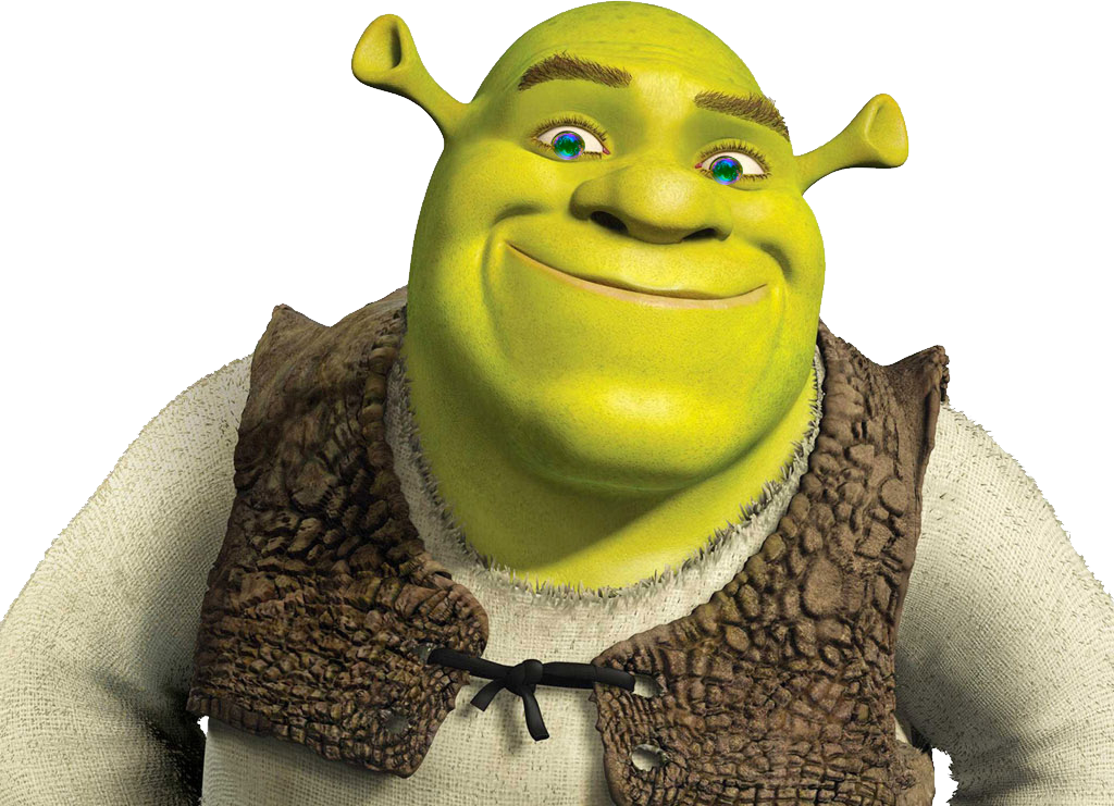 Smiling Shrek Character PNG image