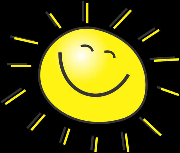 Smiling Sun Graphic PNG image