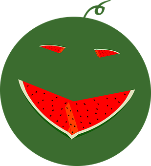 Smiling Watermelon Cartoon PNG image