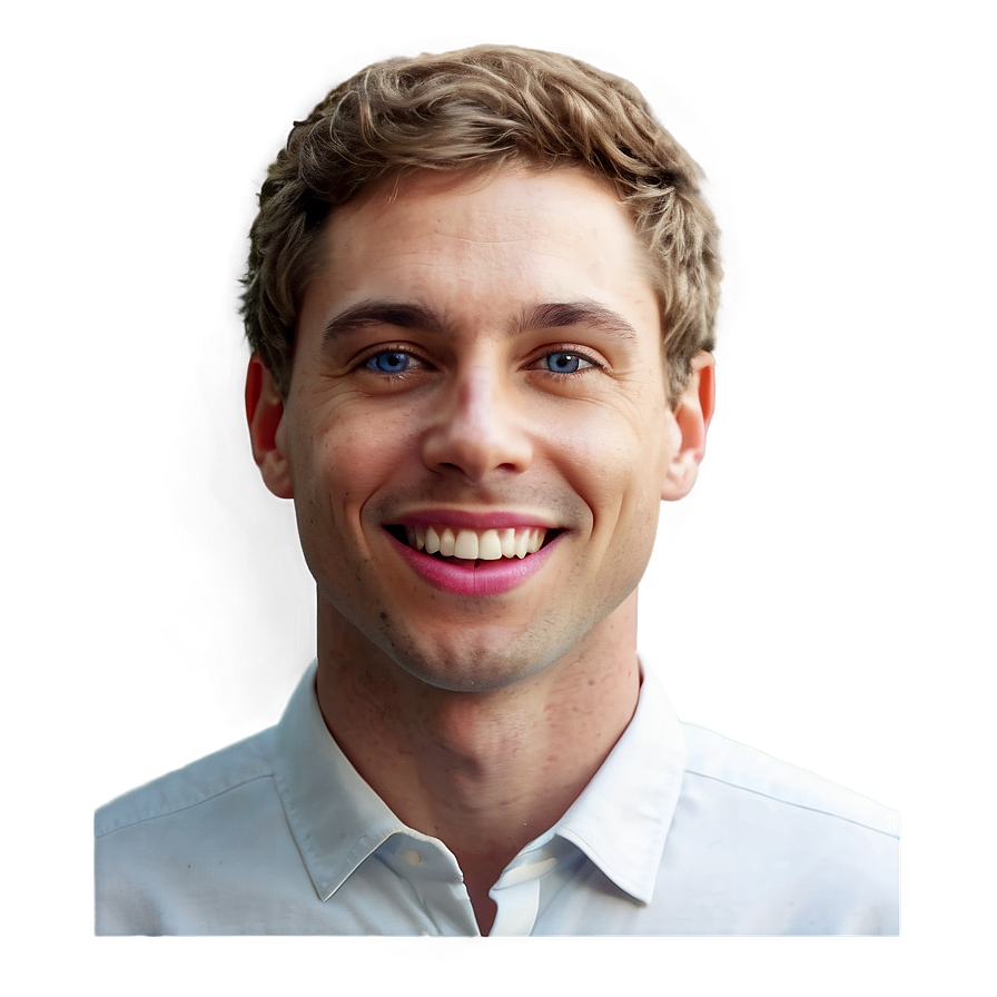 Smiling White Man Portrait Png 6 PNG image