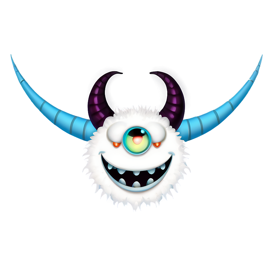 Smiling White Monster Avatar Png 85 PNG image