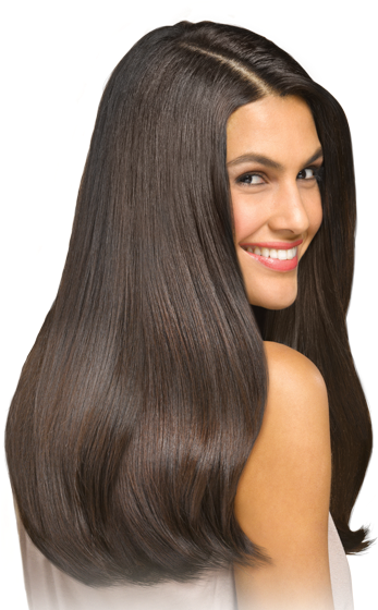 Smiling Womanwith Healthy Hair PNG image