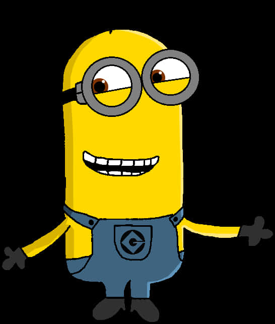 Smiling Yellow Minion Clipart PNG image