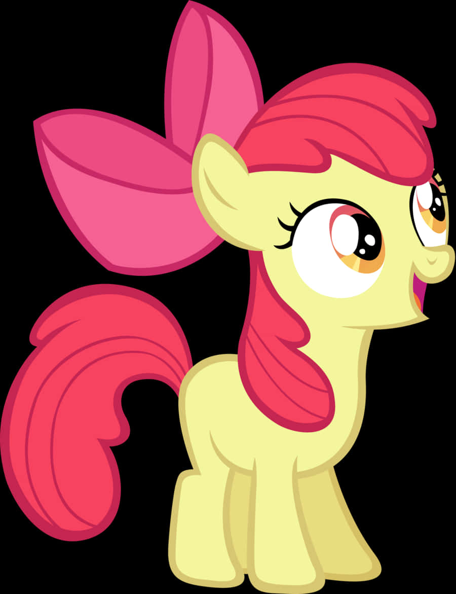 Smiling Yellow Pony Vector PNG image