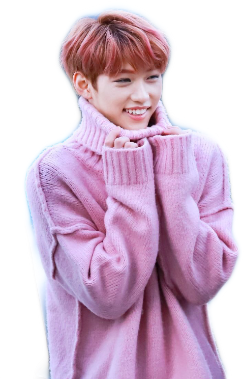 Smiling Young Manin Pink Sweater PNG image