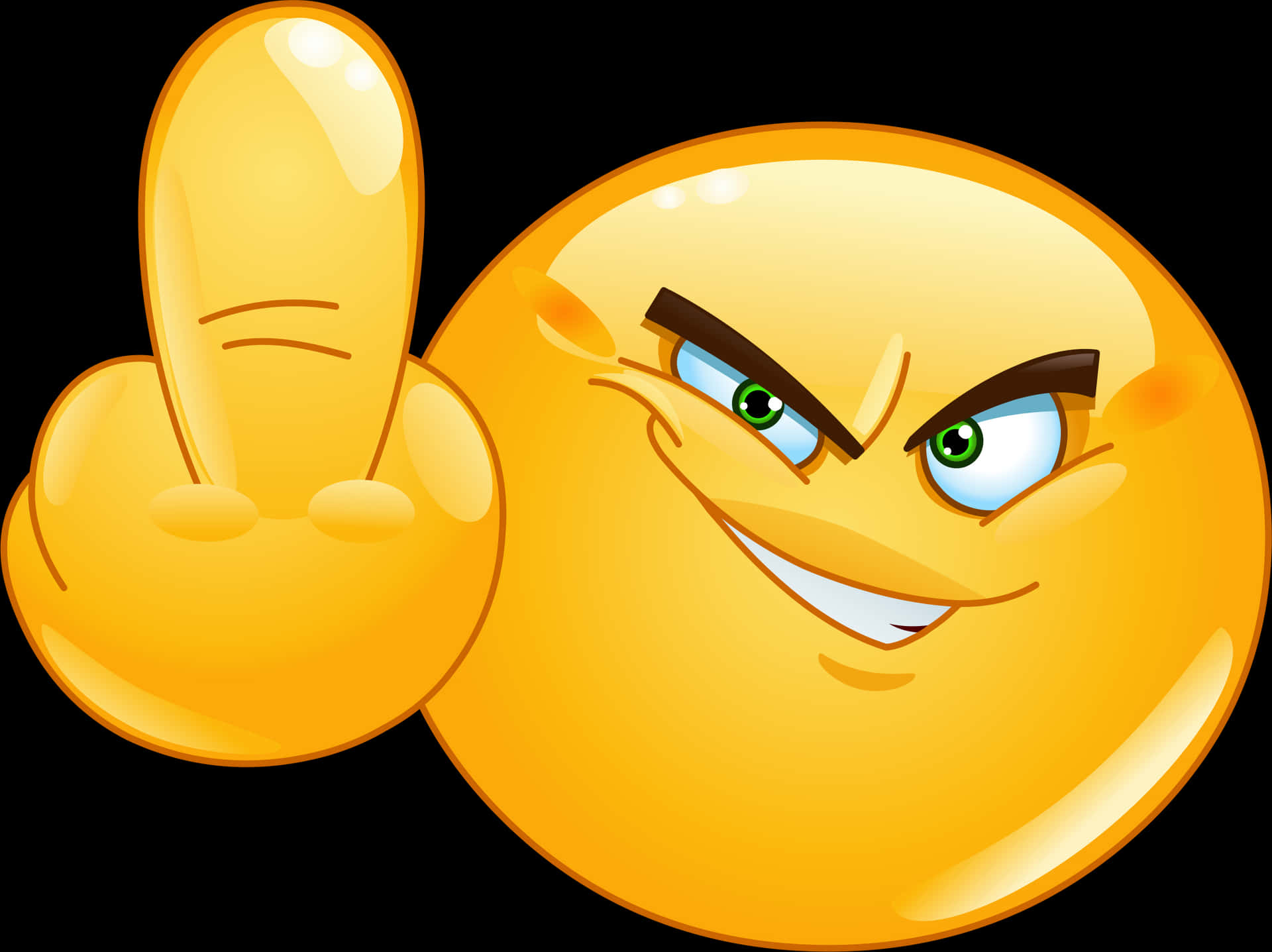 Smirking_ Emoji_ Giving_ Middle_ Finger PNG image