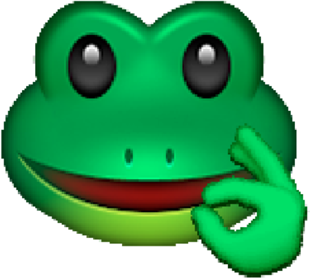 Smirking Green Frog Emoji.png PNG image