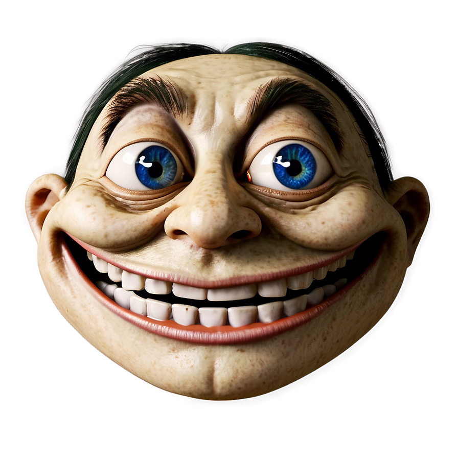 Smirking Trollface Art Png Evc PNG image