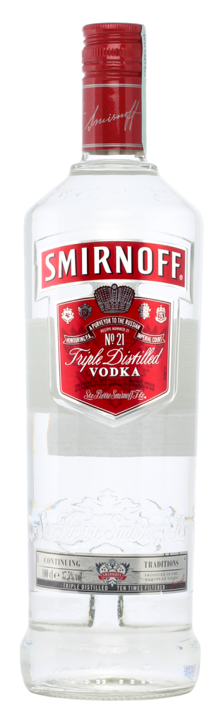 Smirnoff No21 Triple Distilled Vodka Bottle PNG image