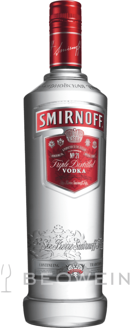 Smirnoff No21 Triple Distilled Vodka Bottle PNG image