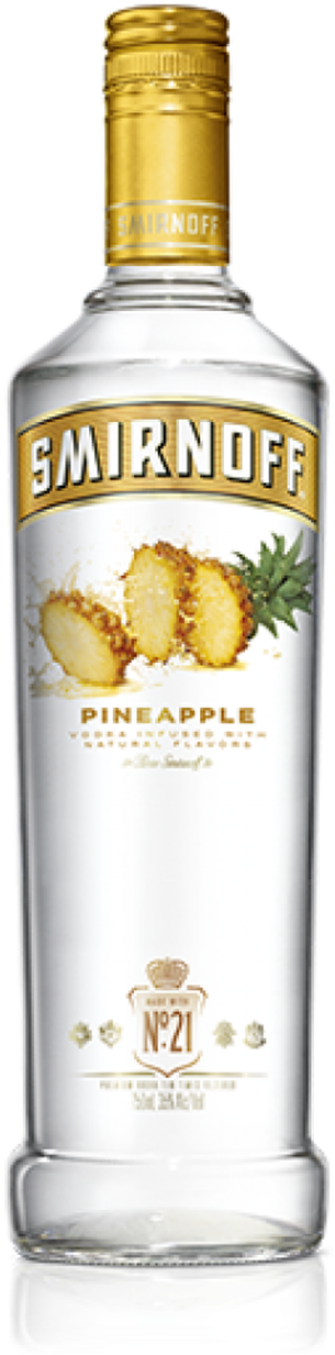 Smirnoff Pineapple Vodka Bottle PNG image