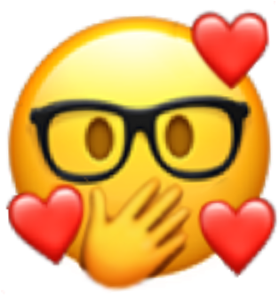 Smitten_ Love_ Emoji_with_ Glasses.png PNG image
