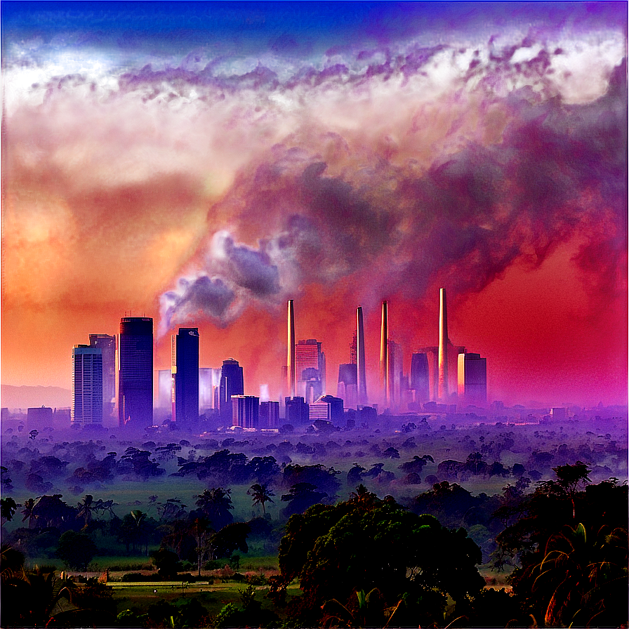 Smoggy City Outskirts Png 90 PNG image