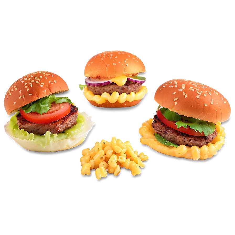 Smoked Gouda Mac And Cheese Burger Png 4 PNG image