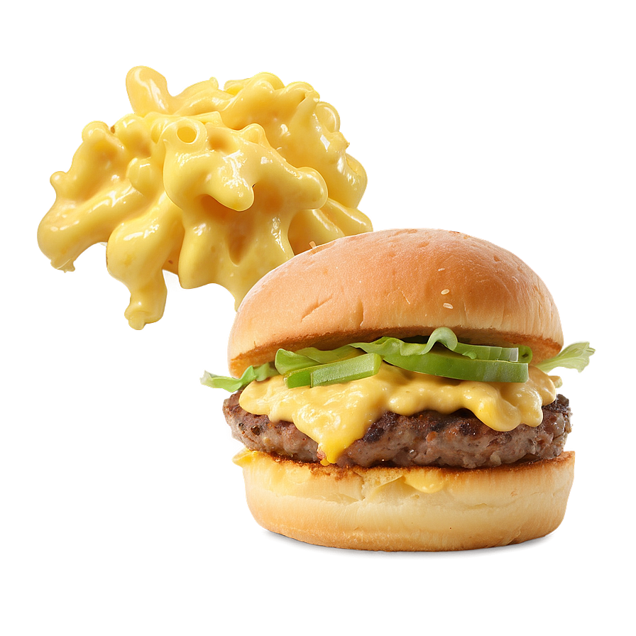 Smoked Gouda Mac And Cheese Burger Png Ipk97 PNG image