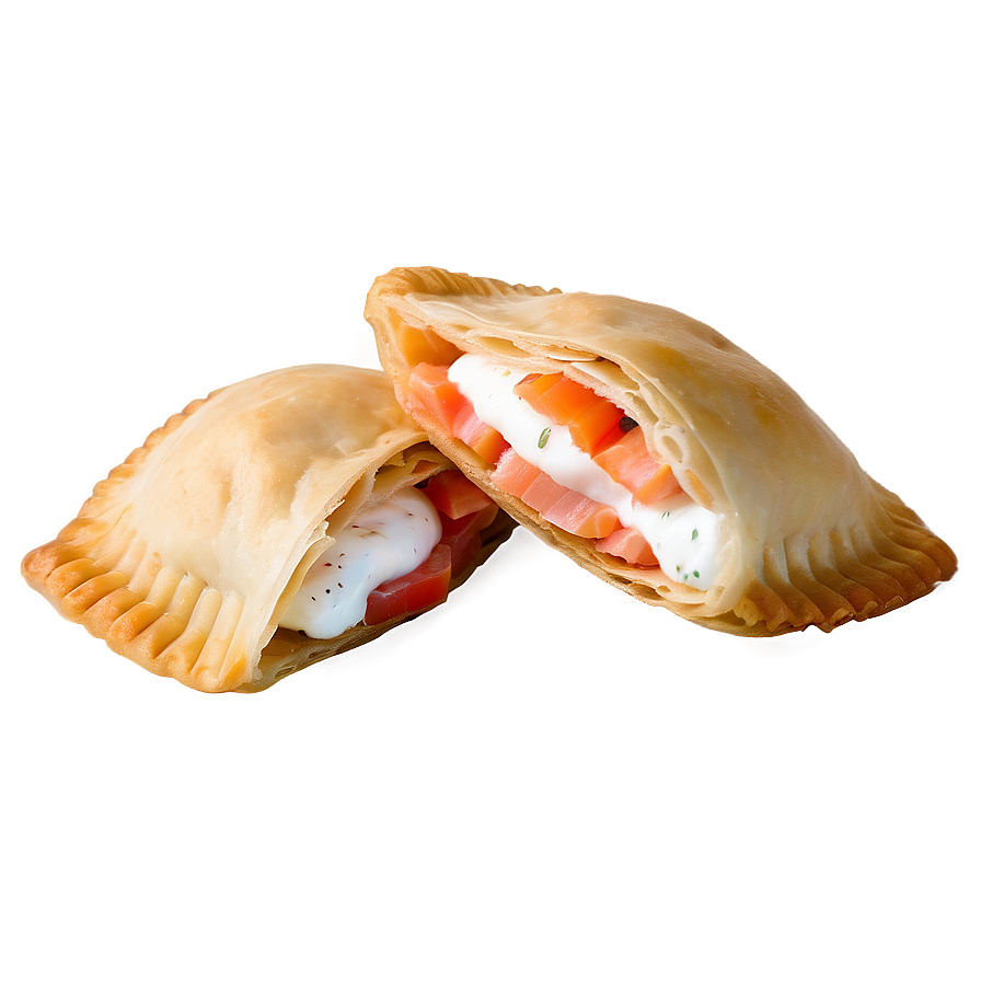 Smoked Salmon And Cream Cheese Empanadas Png 2 PNG image