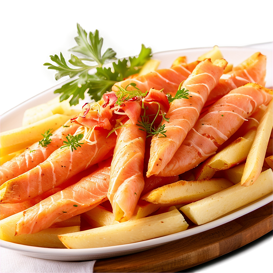 Smoked Salmon Poutine Twist Png Gvk20 PNG image