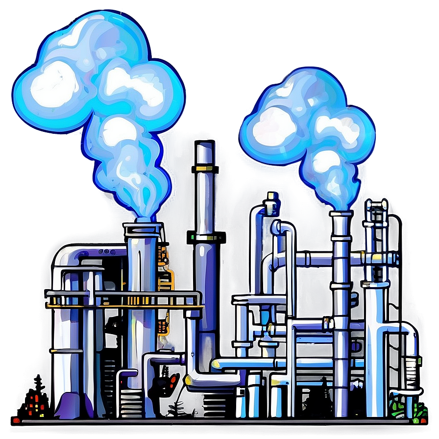 Smokey Industrial Factory Png Kbk90 PNG image