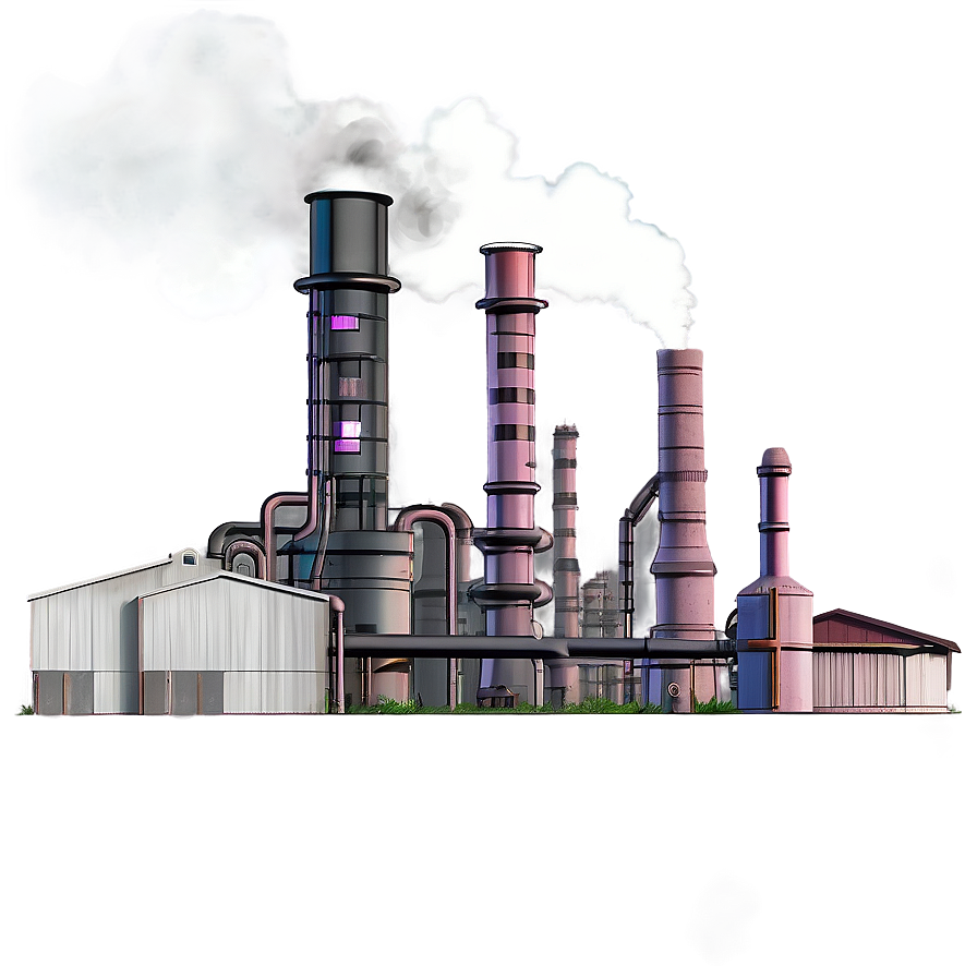 Smokey Industrial Factory Png Kre65 PNG image