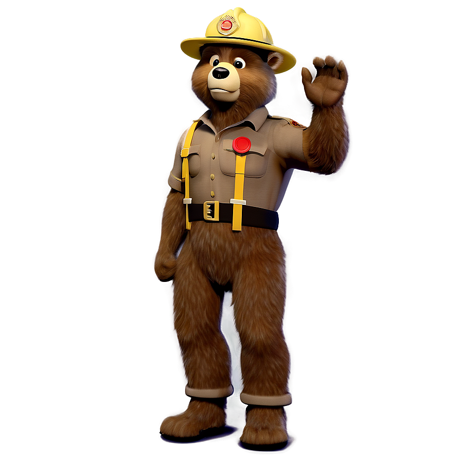 Smokey The Bear Firefighting Hero Png Tor PNG image