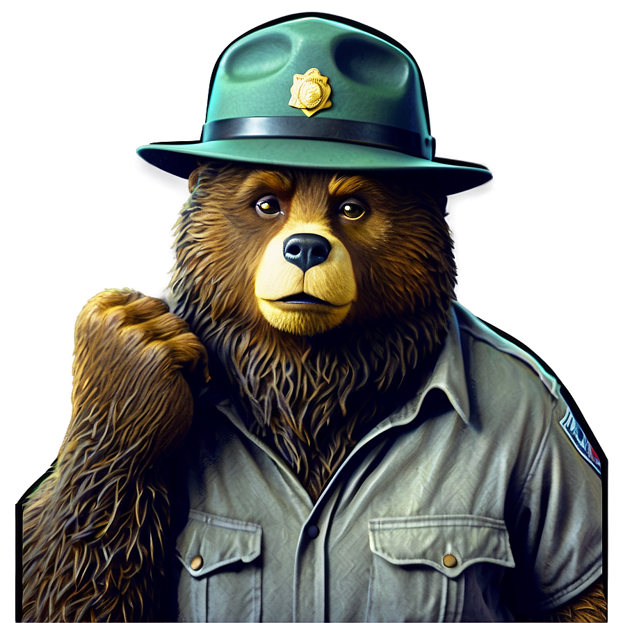 Smokey The Bear Graphic Png Stg44 PNG image