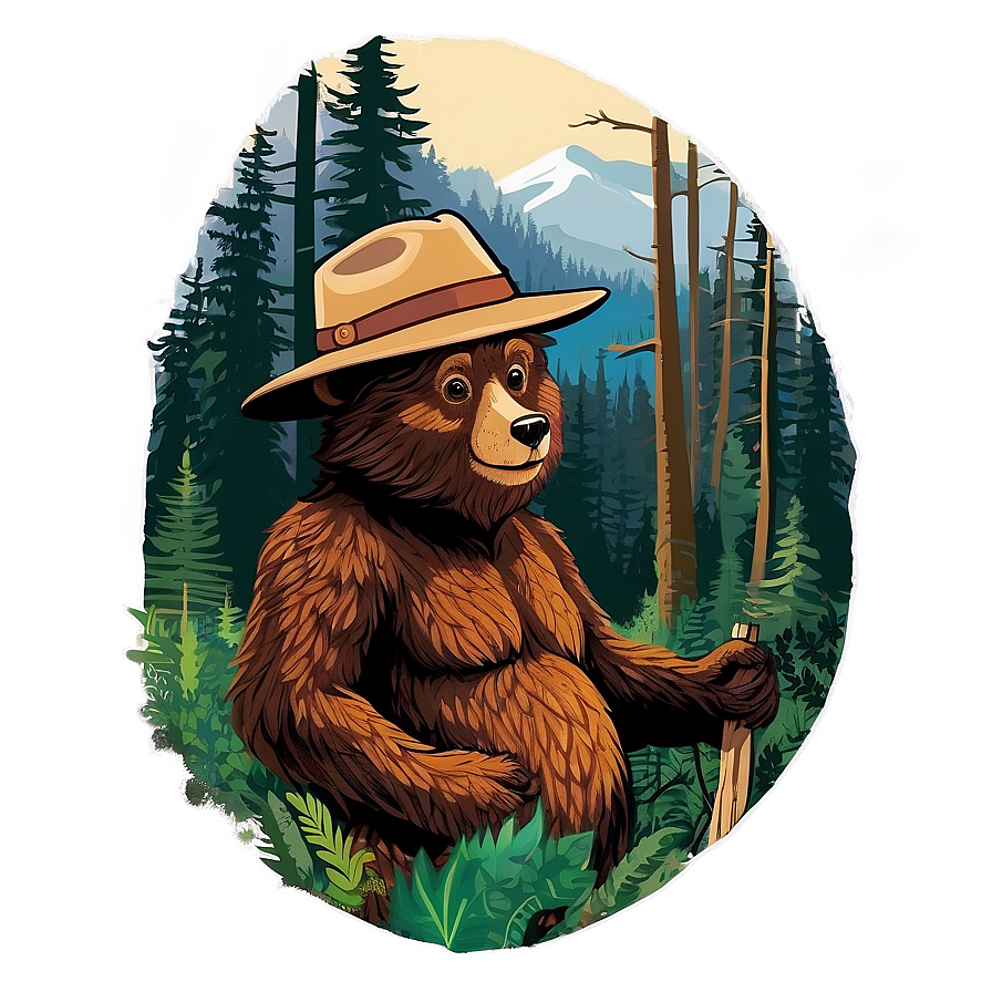 Smokey The Bear Nature Conservation Png Vkm4 PNG image