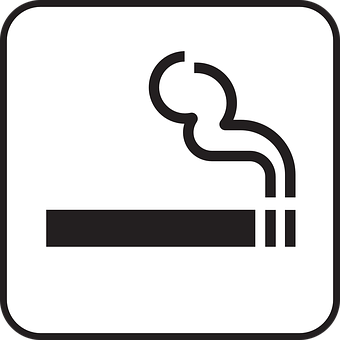 Smoking Area Sign Graphic PNG image
