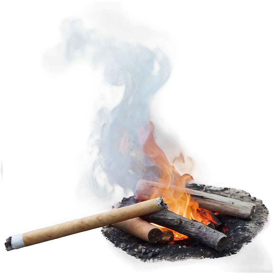 Smoking Campfire Night Png 29 PNG image