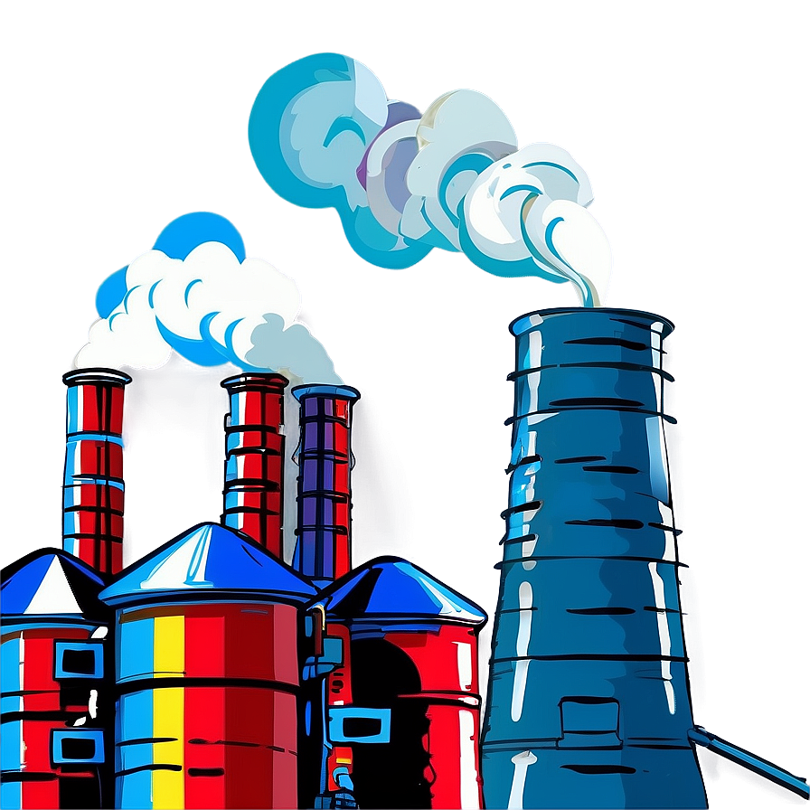 Smoking Factory Chimneys Png 05232024 PNG image