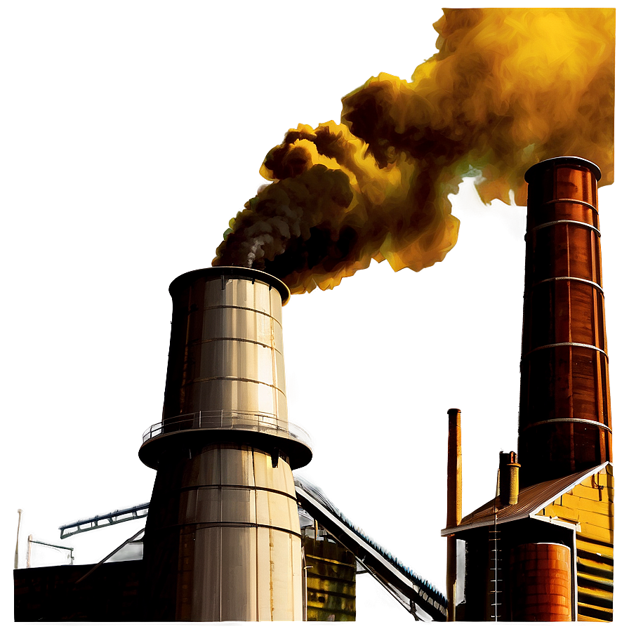 Smoking Factory Chimneys Png Fvs16 PNG image