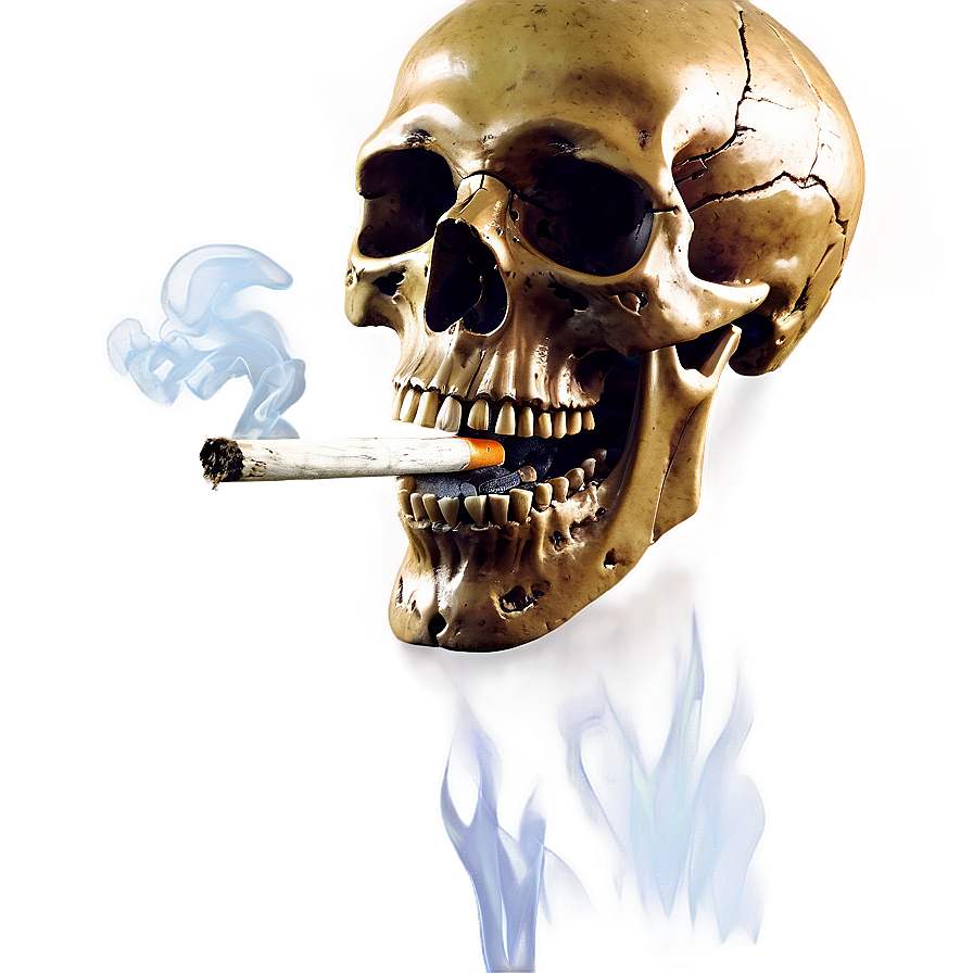 Smoking Skull Danger Png 77 PNG image