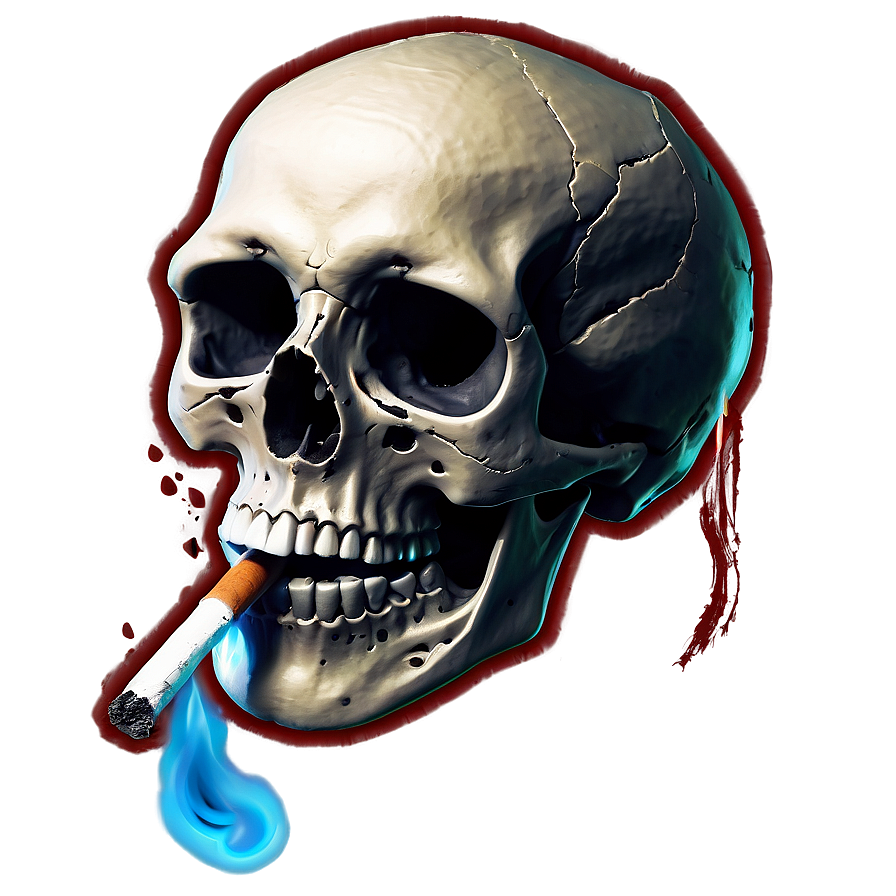 Smoking Skull Danger Png Cbb55 PNG image