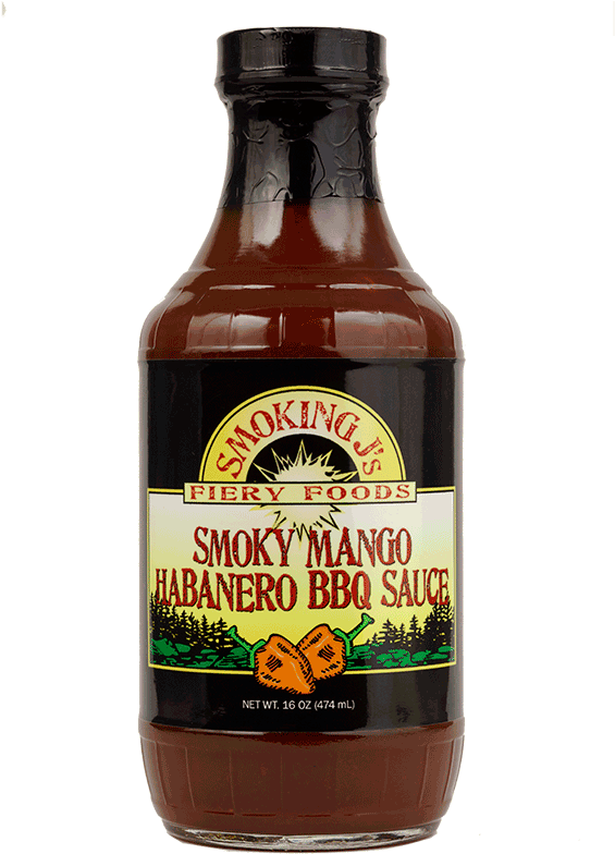 Smoky Mango Habanero B B Q Sauce Bottle PNG image