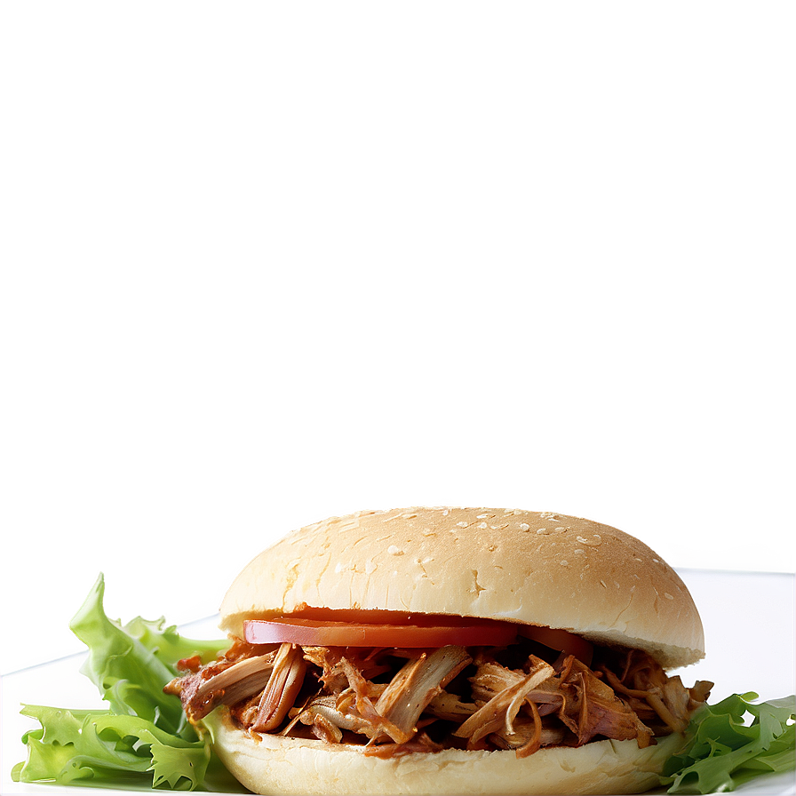 Smoky Pulled Pork Burger Png Rvd14 PNG image