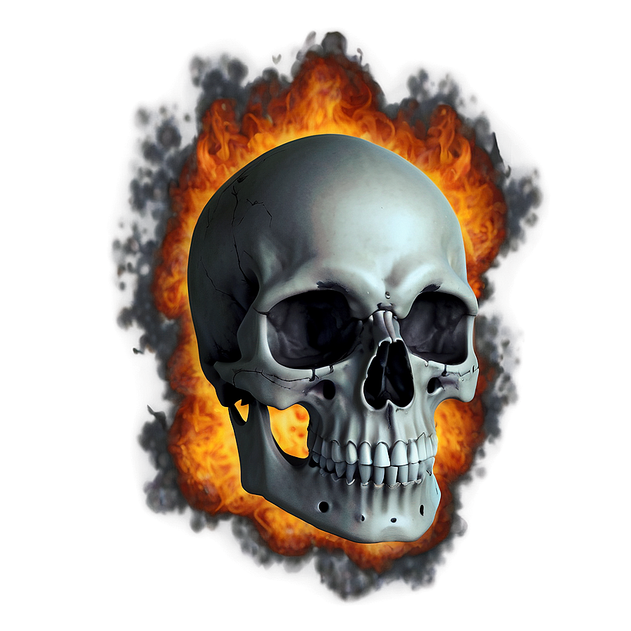 Smoldering Skull Graphic Png 23 PNG image