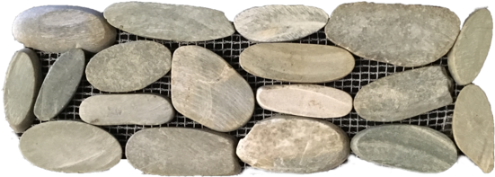 Smooth River Rock Cobblestone Mat PNG image