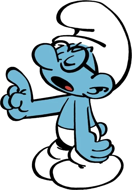 Smurf Pointing Gesture PNG image