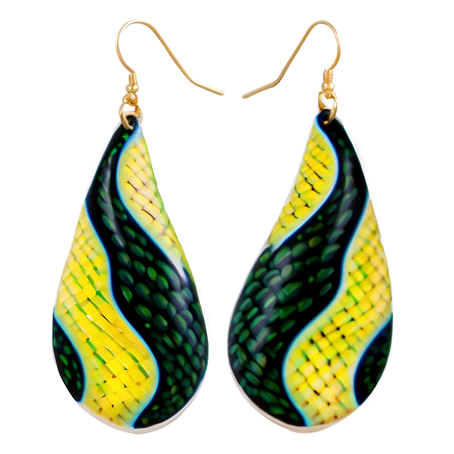 Snake Pattern Earring Png 05252024 PNG image